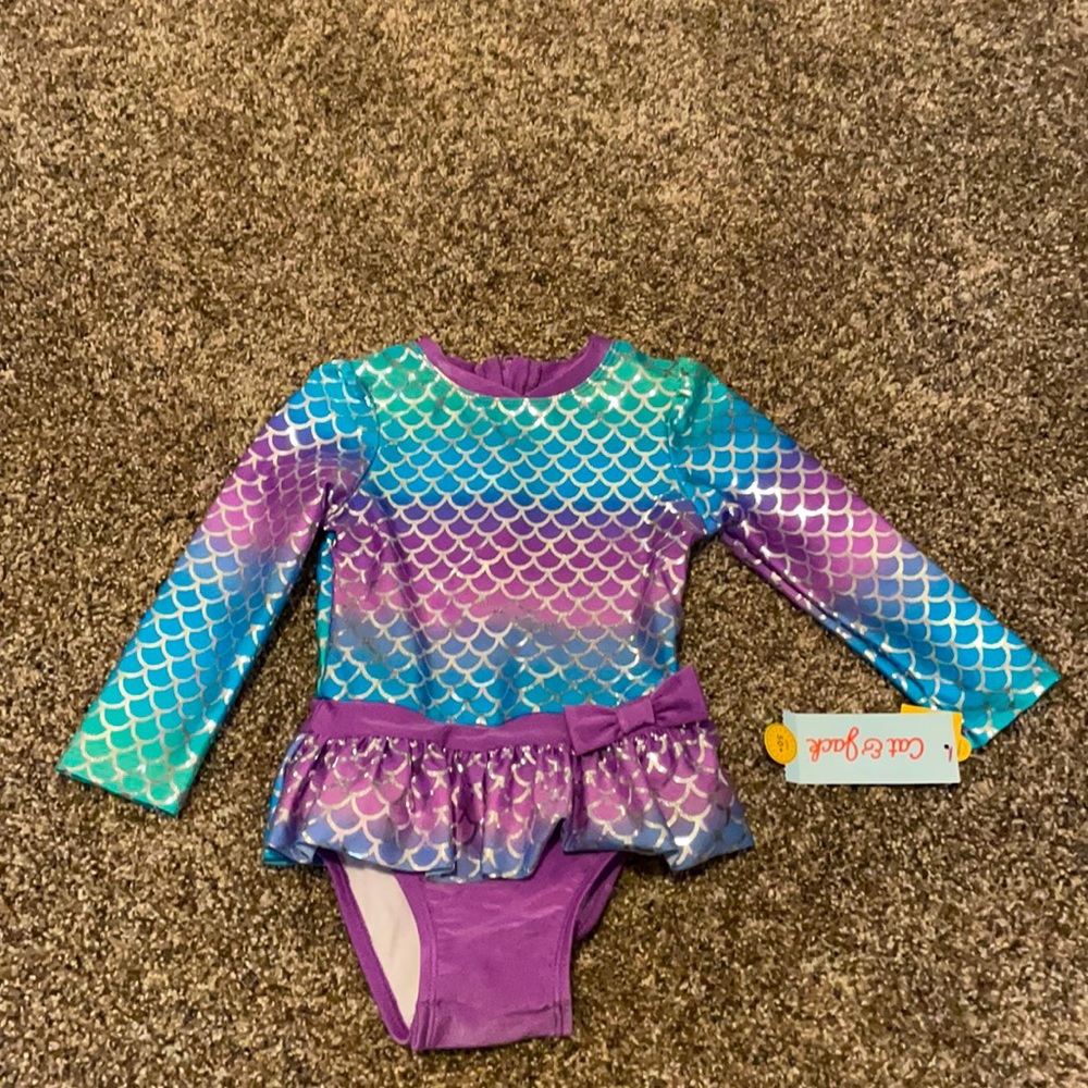 2T mermaid rash guard swimsuit